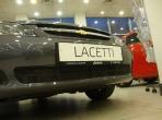 Защитная решетка радиатора Chevrolet Lacetti hatchback (Шевроле Лачетти хетчбэк) низ черная